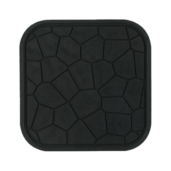 Black Silicone Heat Resistant Trivet Mat 7 Inch Non Slip Hot Pad For Table Countertop Kitchen Dining Insulation Placemat Black