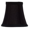 thumbnail image 1 of Black Silk with Gold Interior 4 Inch Bell Clip On Chandelier Lampshade, 1 of 3