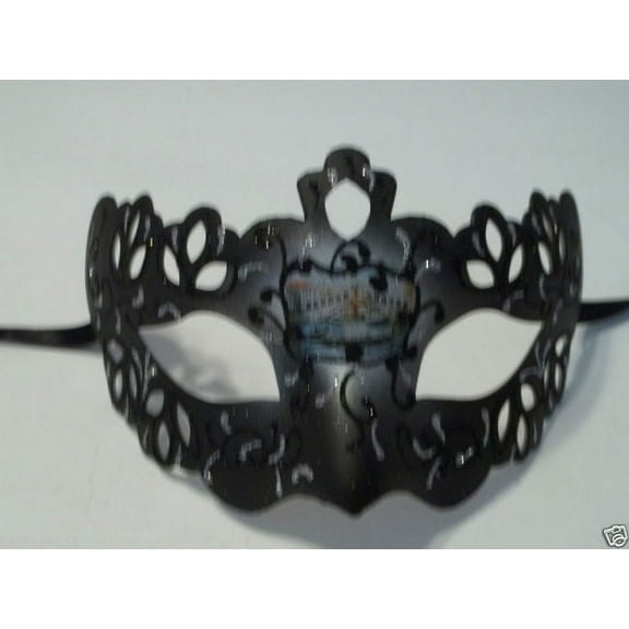 Black Silver Crown Prince Mardi Gras Masquerade Mask