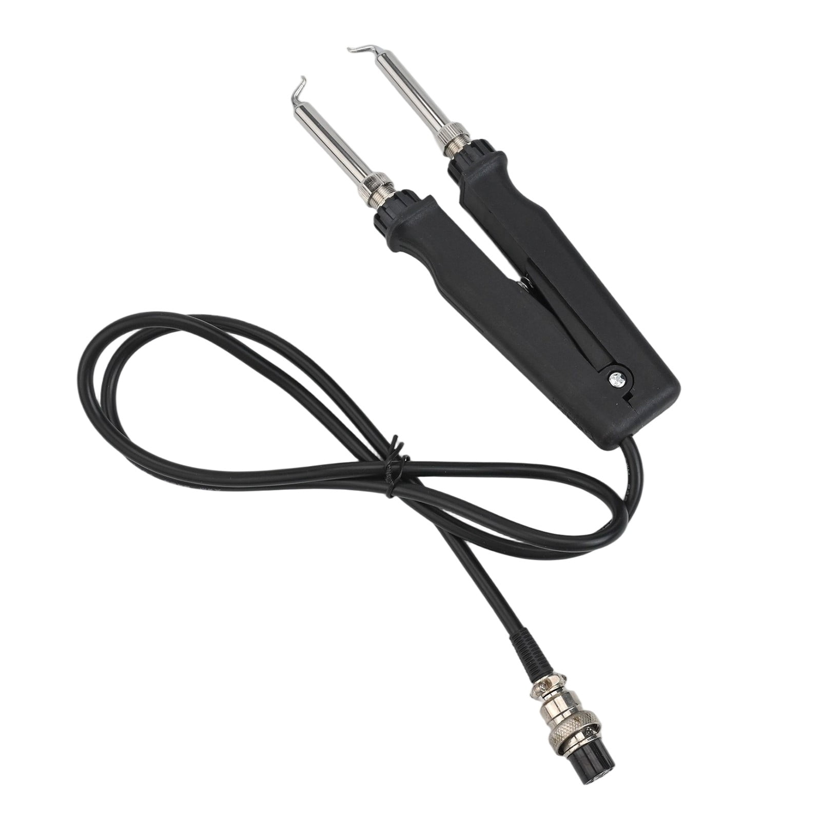 Black Silver Double Soldering Iron Tweezer Clip for Circuit Board Work