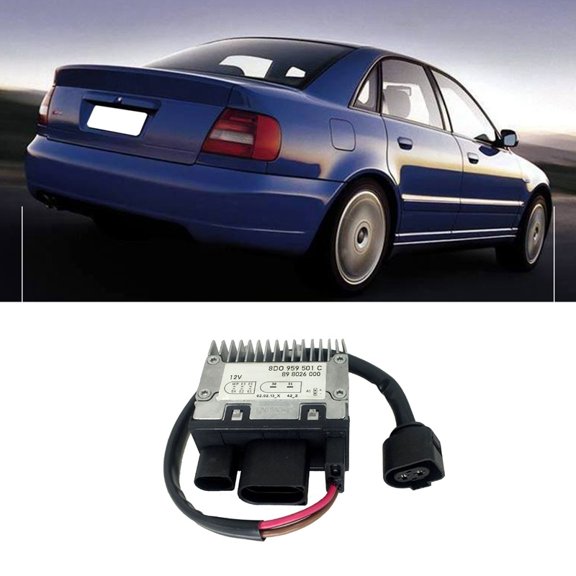 Black Silver - Fan Control Unit Module, For A4 1998-1999 A6 1998-2005 For Passat 1997-2005 For Skoda Superb 2002-2008