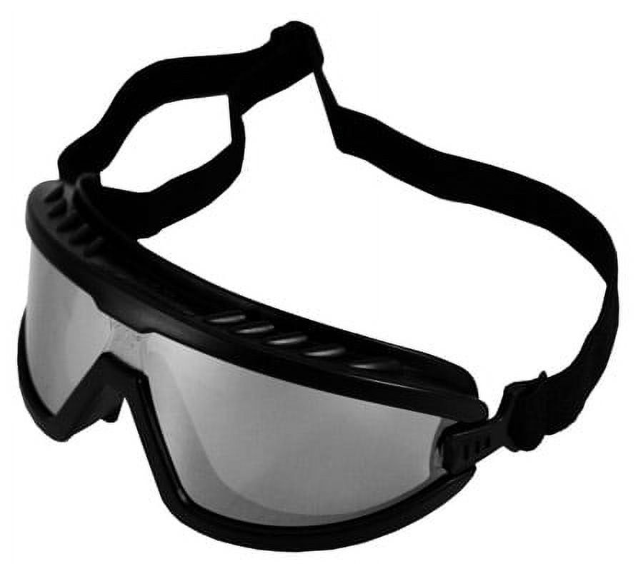 Black/Silver Mirrored Safety Goggles