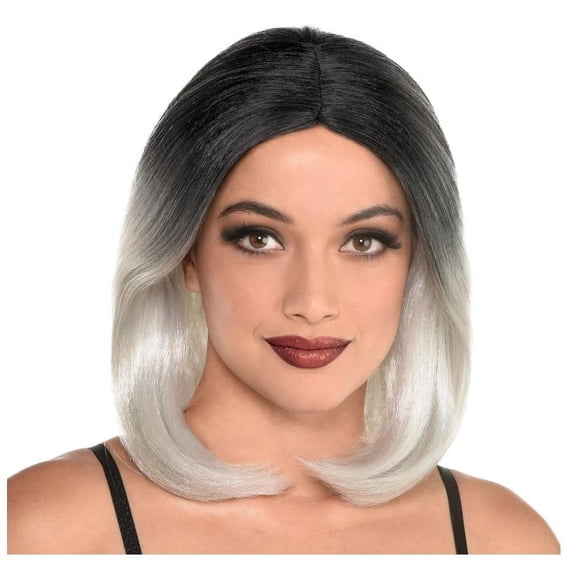 Black & Silver Ombre Wig - Short Bob/Pageboy - 1920's - Costume Accessory - Adult Teen