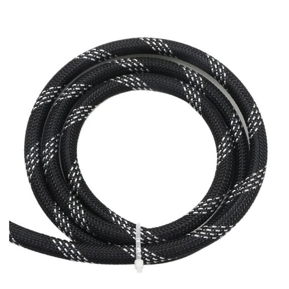 Black Silver PET Braid Sleeve High Density Cable Wrap Sheath