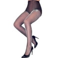 thumbnail image 1 of Black Silver Shimmer Tights for Women | Sheer Pantyhose, 1 of 2