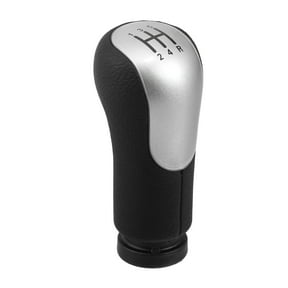 Black Silver Tone Gear Lever Stick Shifter 5 Speed Manual Gear Stick Shift Knob for Ford Fiesta Fusion