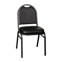 Black Silver Vein Stack Chair