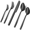 thumbnail image 1 of Black Silverware Set 20-Piece Flatware Set for 4 18/10 Stainless Steel Cutlery for Home Kitchen and Restaurant, 1 of 7