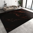 thumbnail image 1 of Black Simple Area Rugs, Red Paint Graffiti Carpet, Porch Mat Non-Slip Fine Fluff With High Density Suitable For Living Room Study Bedroom Kitchen Dining Room 4x5ft, 1 of 6