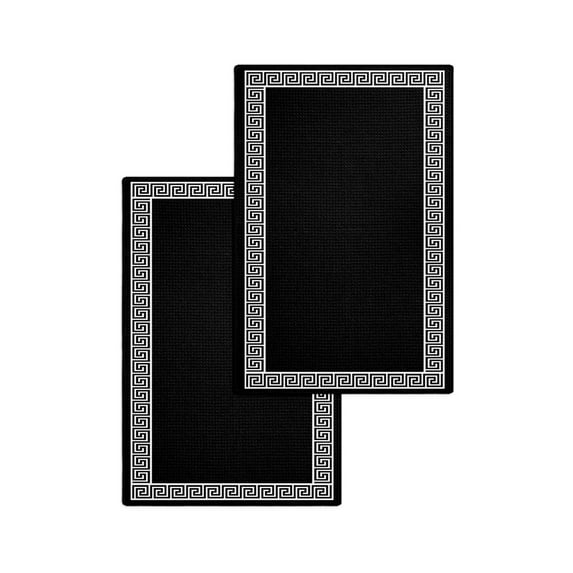 Black Simple Chinese Pattern Absorbent Rag Kitchen Cleaning Cloth Dish Towels Waffle Microfiber Wipe Duster