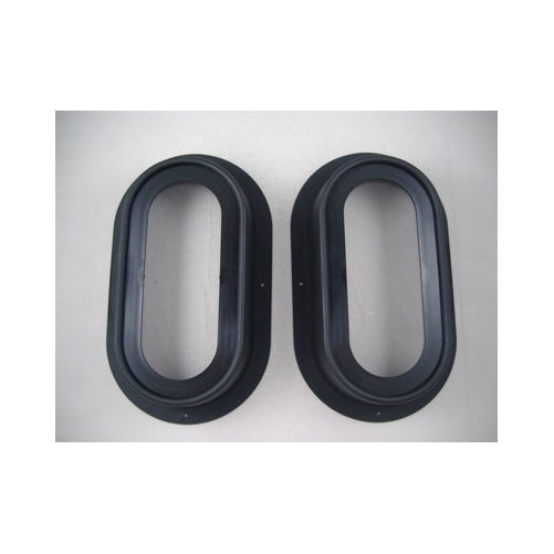 Black Single 6" Oval Mounting Boxes for LED Brake Stop Turn Tail Lights