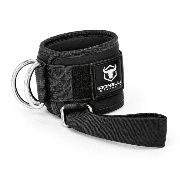 Black Single Ankle Cuff Attachment for Cable Machines and Resistance Bands