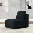 Black Single Chair Modular Sofa Seat Customizable DIY Sectional Couch
