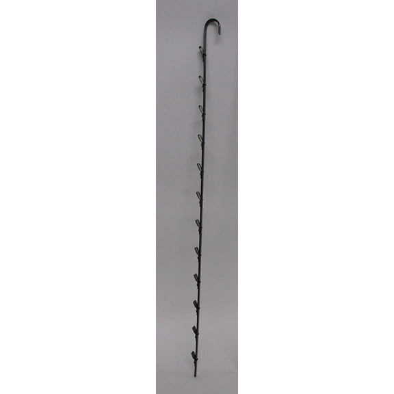 Black Single Strip 12 Clip Hanging Potato Chip, Candy & Snack Display Rack