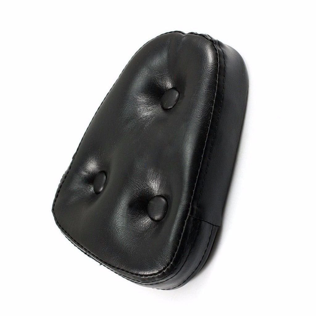 Black Sissy Bar Rear Backrest Cushion Rest Pad Chopper Bobber Cruiser ...