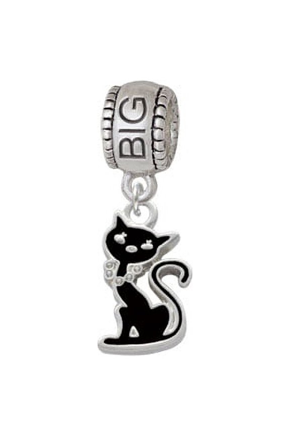 Black Sitting Cat - Big Sister Charm Bead