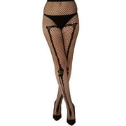 Black Skeleton Bone Net Tights Malka Chic
