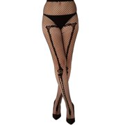 Black Skeleton Bone Net Tights Malka Chic