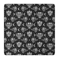thumbnail image 1 of Black Skeleton Rose Moon Pattern Square Fitted Tablecloth with Elastic Edge,Square Table Cover,Washable Elastic Table Cover for Home Kitchen Party Decor 36"x36", 1 of 6
