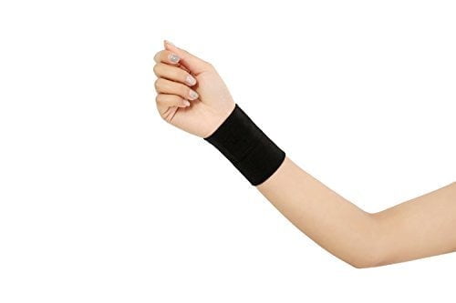 Black/Skin Forearm Tattoo Cover Up Bands Wrist Brace Support Compression Sleeve Carpal Tunnel (1 Pair) (M(15-17cm), Black)