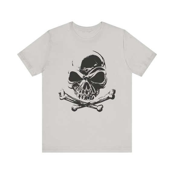 Black Skull Graphic Design Tee, Skull Shirt, Vintage Tees, Art Design T-Shirt, Vintage Graphic Tee, Art Shirts with Skulls