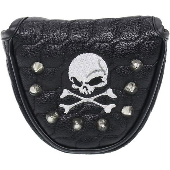 Black Skull Mallet Putter Cover Headcover for Scotty Cameron Odyssey