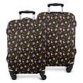thumbnail image 1 of Black Skull Pineapple Flower Pattern Luggage Cover Fashion Suitcase Cover Baggage Covers Fit 25-28 Inch Luggage (Go Travel), 1 of 5