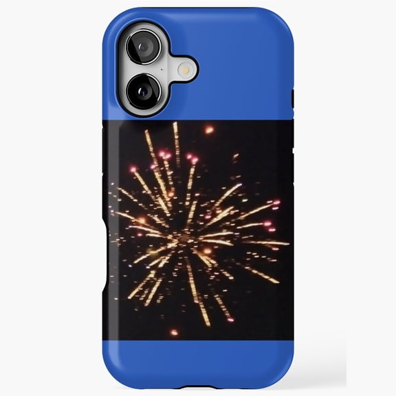 Black Sky Bright Explosions Night Art iPhone Case 17 16 15 14 13 12 11 Pro Max