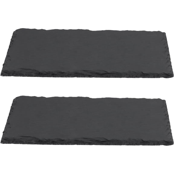 Black Slate Cheese Board, Slate Stone Serving Tray Plates for Food, Sushi, Steak and Charcuterie
