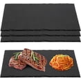 thumbnail image 1 of Black Slate Cheese Boards, Slate Serving Platter with Natural Edge, Slate Stone Serving Tray for Cheese, Charcuterie, Sushi, Appetizers, 1 of 4