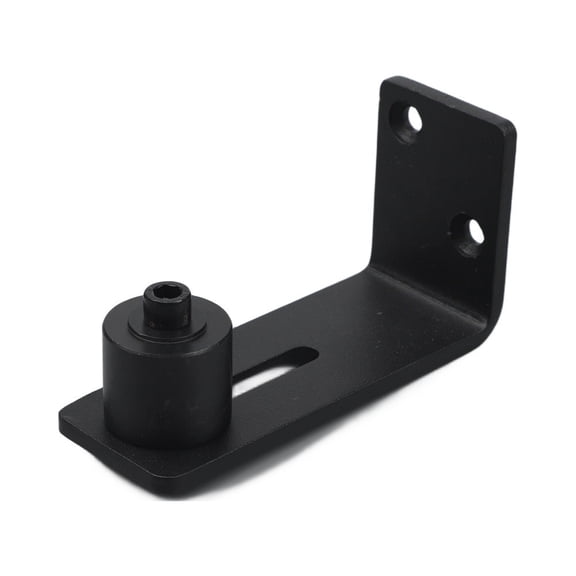 Black Sliding Barn Door Bottom Guide Roller Kit Adjustable Floor Track Lock for Wood Doors Smooth Operation Easy Install Durable Steel Construction Hardware Included
