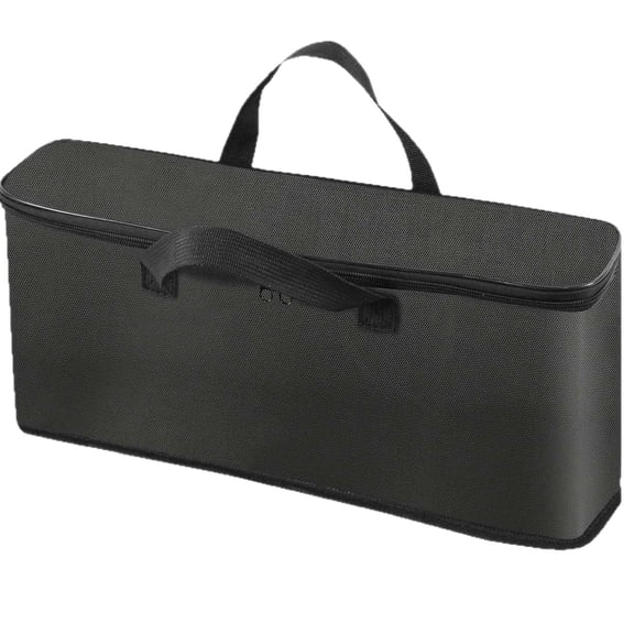 Black Slim Toaster Storage Bag, 15.7" x 4.1" x 7.8" Travel Carrying Case for 2 Slice Long Toaster, Protective Dust Cover with Handle
