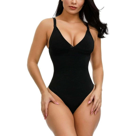 Black Slimming Waist  High Elastic Mesh Thong Shapewear S-3XL