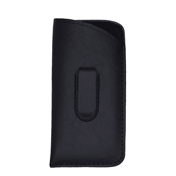 Black Slip In Glasses Case Sleeve with Pocket Clip – Protects Eyewear from Damages