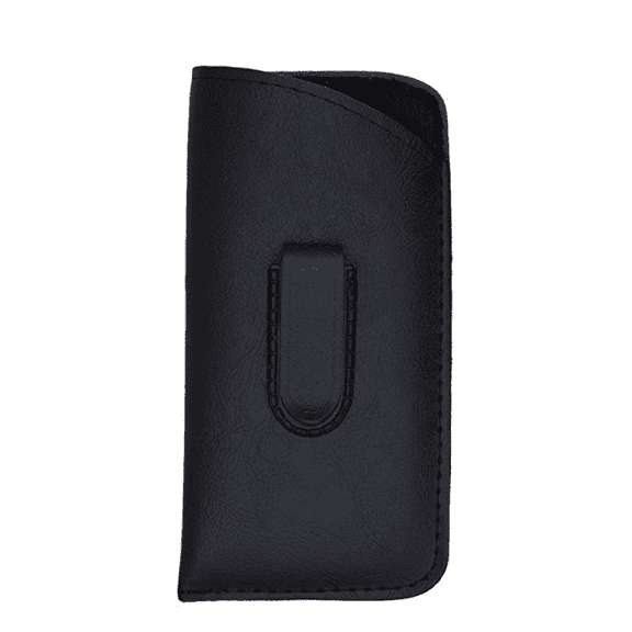 Black Slip In Glasses Case Sleeve with Pocket Clip Protects Eyewear from Damages