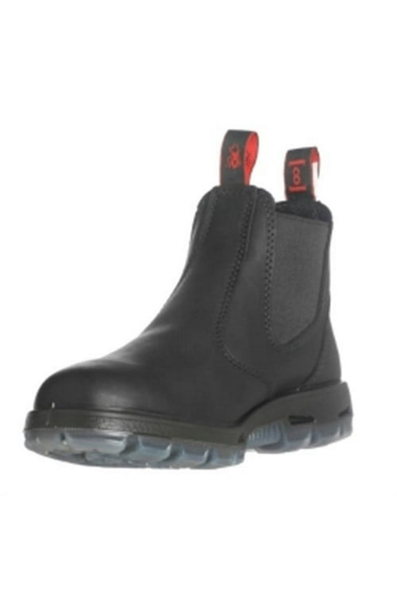 Black Slip-on Steel Toe full grain Leather Boot