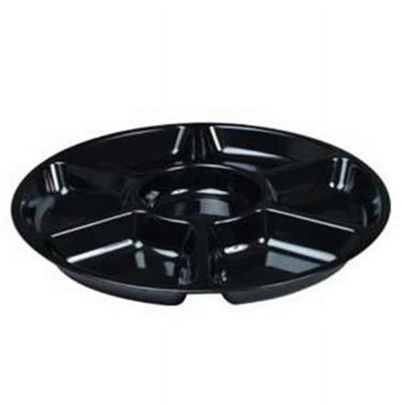 Black Small 7-Compartment Serving Tray