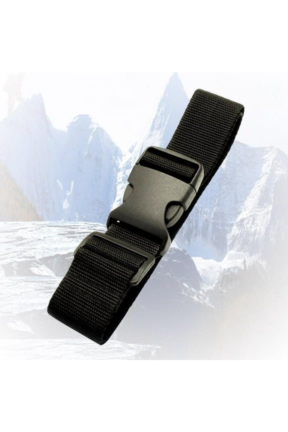 Black Small Travel Luggage Straps Short Adjustable Buckle Belt F8Q0 Y1C2