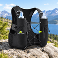 Lit Hydrations Black Small Ultralight Running Hydration Vest with 2 500ml TPU Soft ...
