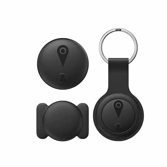 Black Smart Pet Collar Tracker for Dogs & Cats, Built-In SIM Card Real-Time Location Tracking, Works with Apple Find My, IP67 Waterproof, No Monthly Subscription Fee
