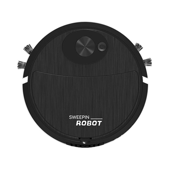Black Smart Robot Vacuum Toy Kids Auto Floor Sweeping Mop Cleaner Rechargeable Play Companion Pet Fun Activity