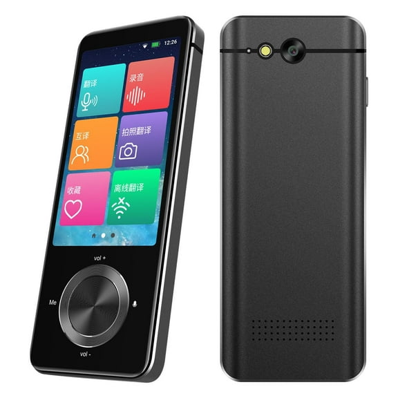 Black Smart Voice Translator Device Wifi Photo Translation Recording Conversation Tool Portable Multi Language