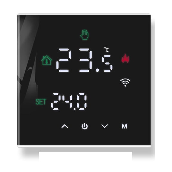 Black Smart Wifi Thermostat Water Gas Boiler Heating Digital Temperature Controller Works ,Easy to Install