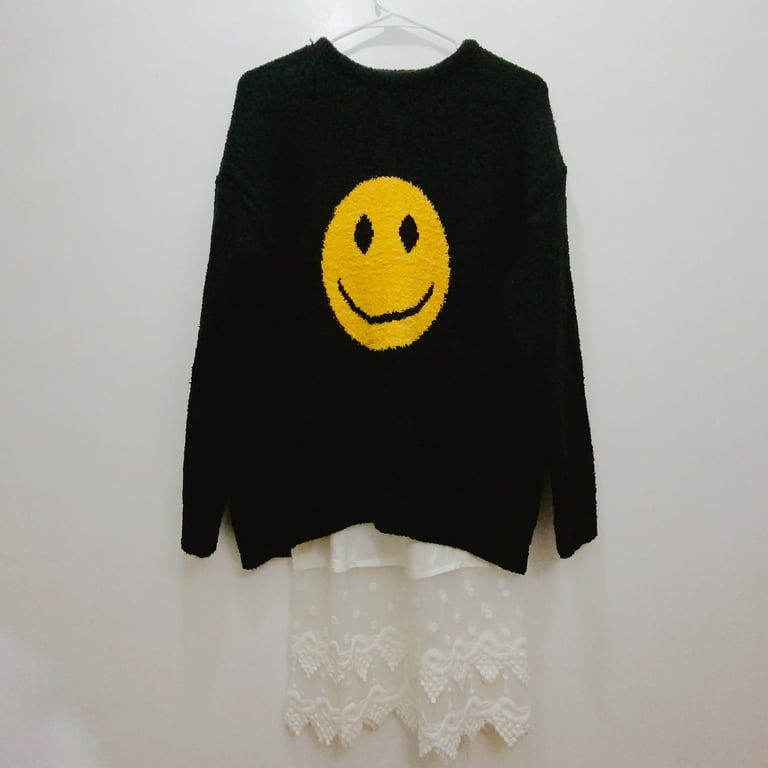 Smiley face sweater best sale