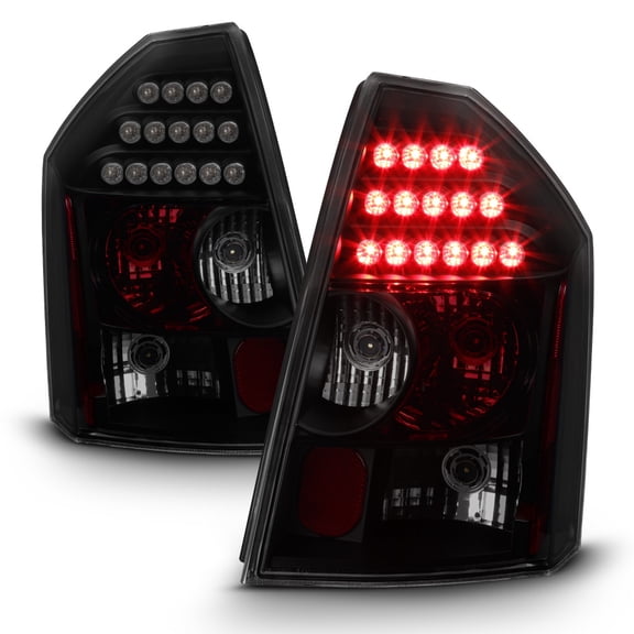 Black Smoke 2005 2006 2007 Chrysler 300C LED Tail Lights Brake Lamps Left+Right