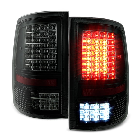 Black Smoke [C Strip Design] 2009-2018 Dodge Ram 1500 2500 3500 LED Tail Lights