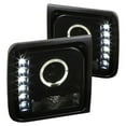 thumbnail image 1 of Black & Smoke Halo Projector Headlights with LED DRL for 1997-2001 Jeep Cherokee, 1 of 1