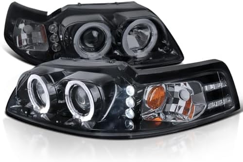 121042 ANZO USA Projector Headlights Black Clear