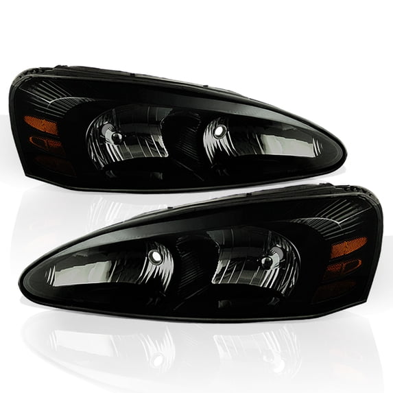 Black Smoked 04-08 Pontiac Grand Prix Headlights Lights Left+Right 2004-2008