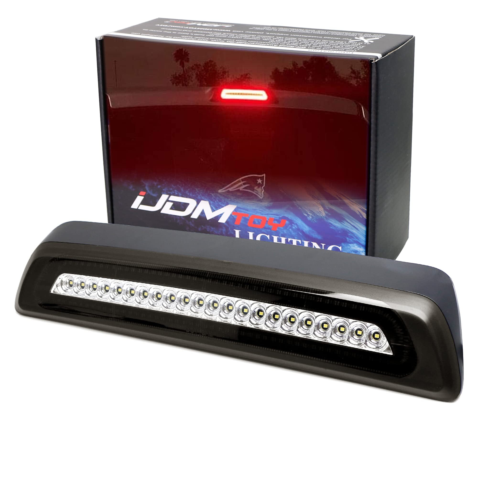 OE Red Lens F1 Style Strobe LED 3rd Brake Light Assembly W/o Base Compatible With 2007-2017 Jeep